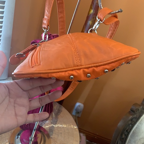 Orange rhinestone studded crossbody new. - Picture 5 of 5